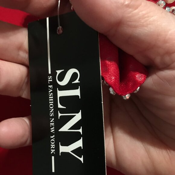 Holiday Rhinestone Evening Dress = Christmas, Church, Weddings,  Large Car1 - Picture 5 of 7